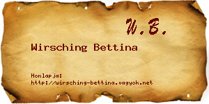 Wirsching Bettina névjegykártya