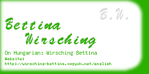 bettina wirsching business card